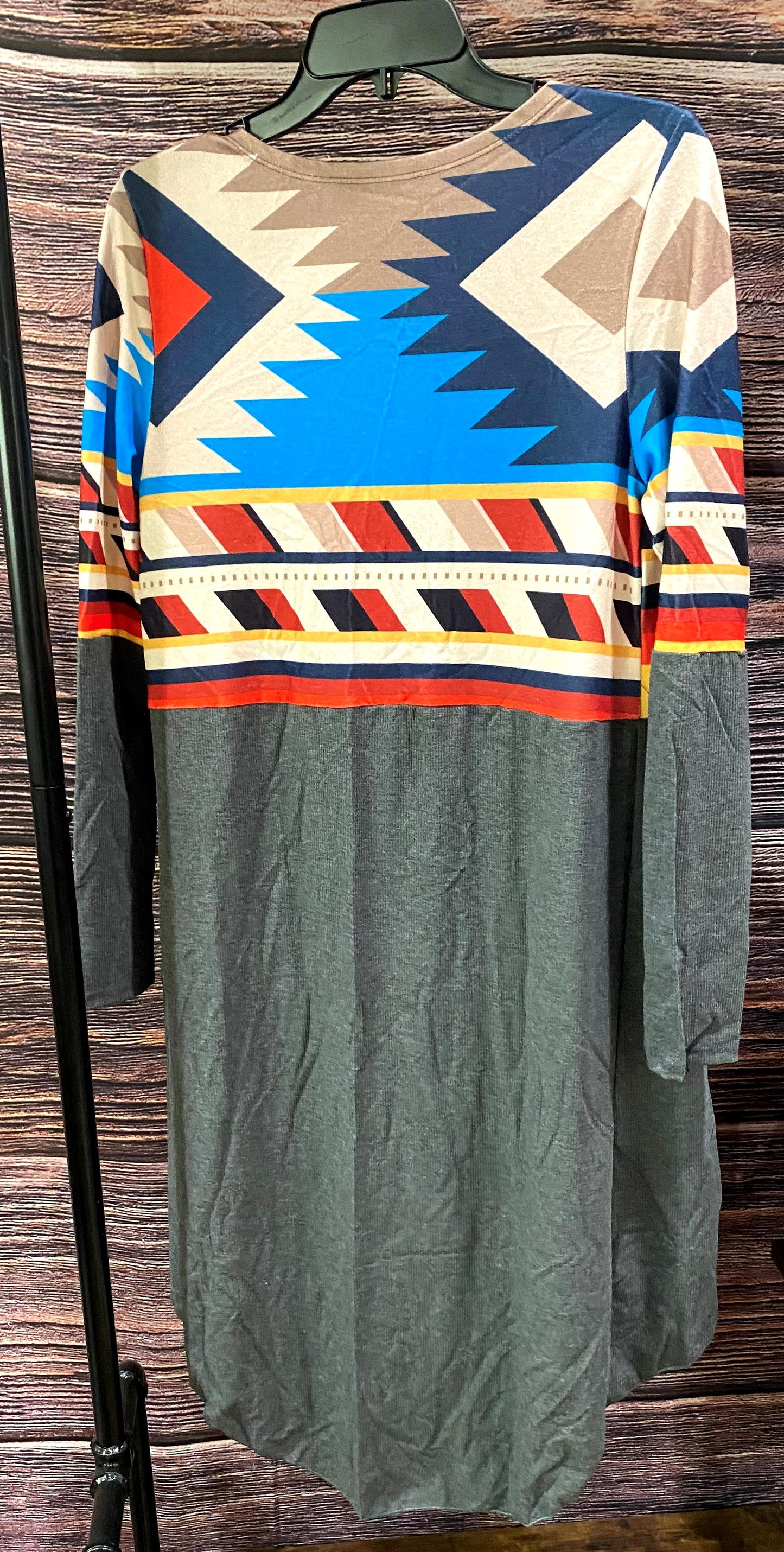 Tribal Printed Open Front Cardigan