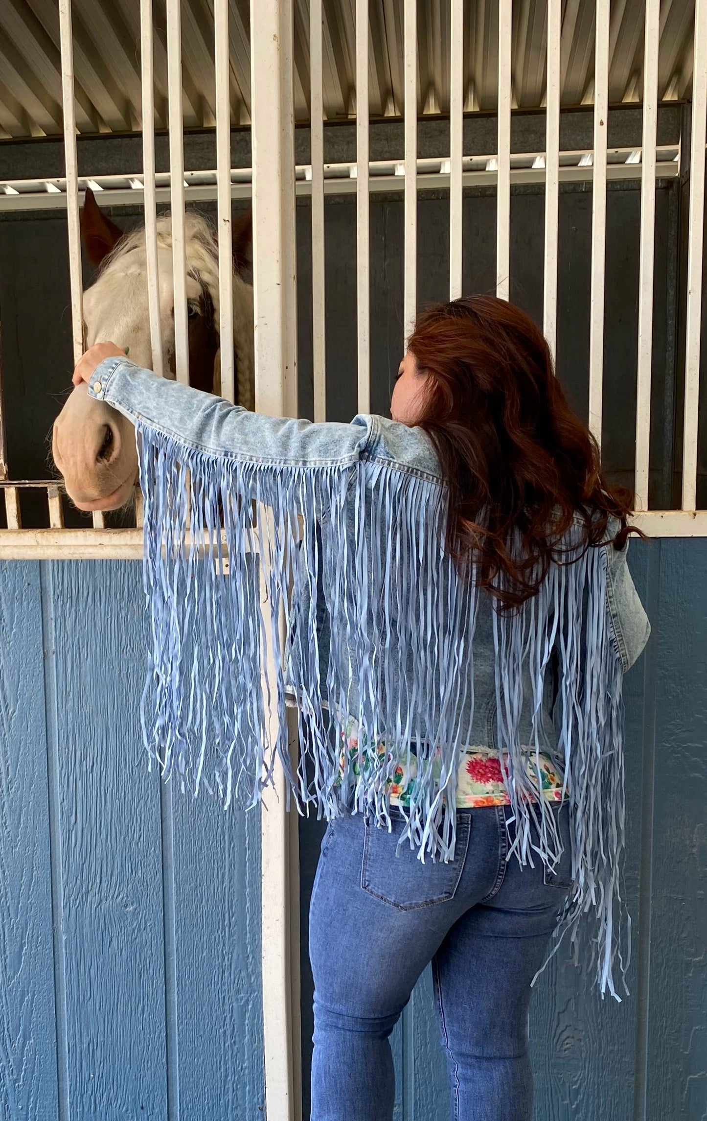 Denim Fringe Jacket