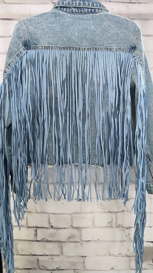 Denim Fringe Jacket