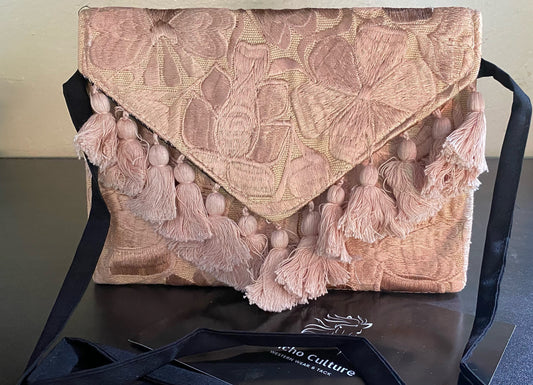 Embroidered Handbag Gold