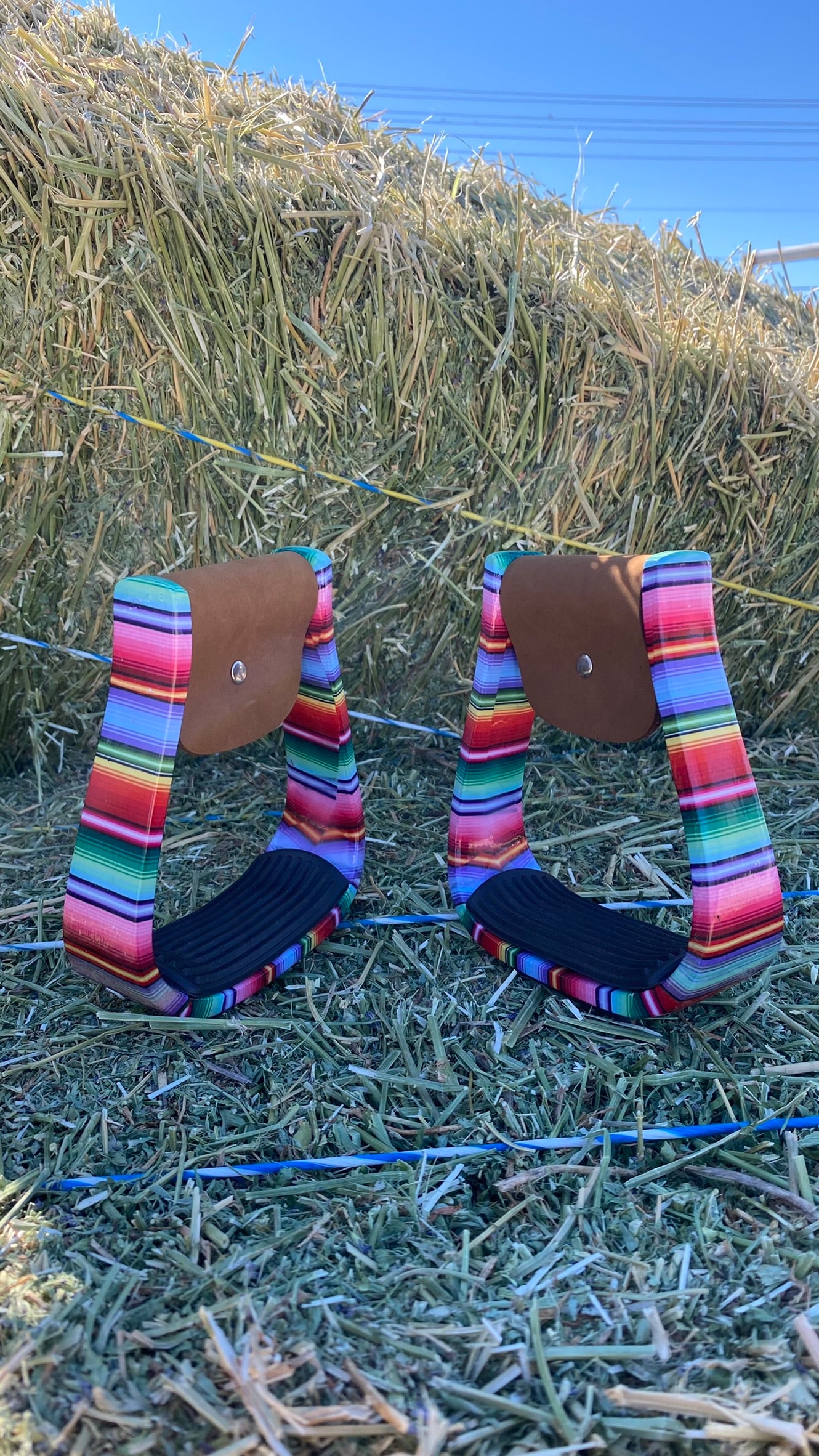 Pink Serape Stirrups