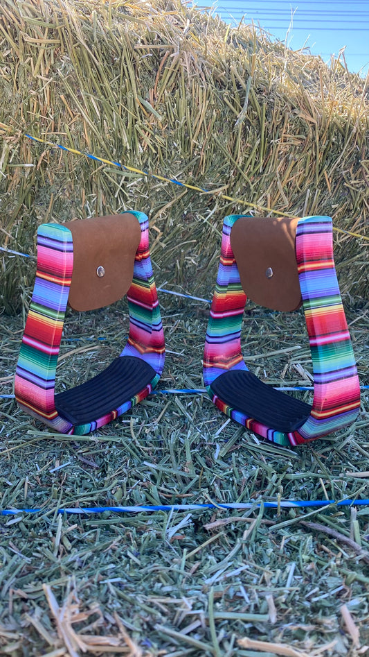 Pink Serape Stirrups