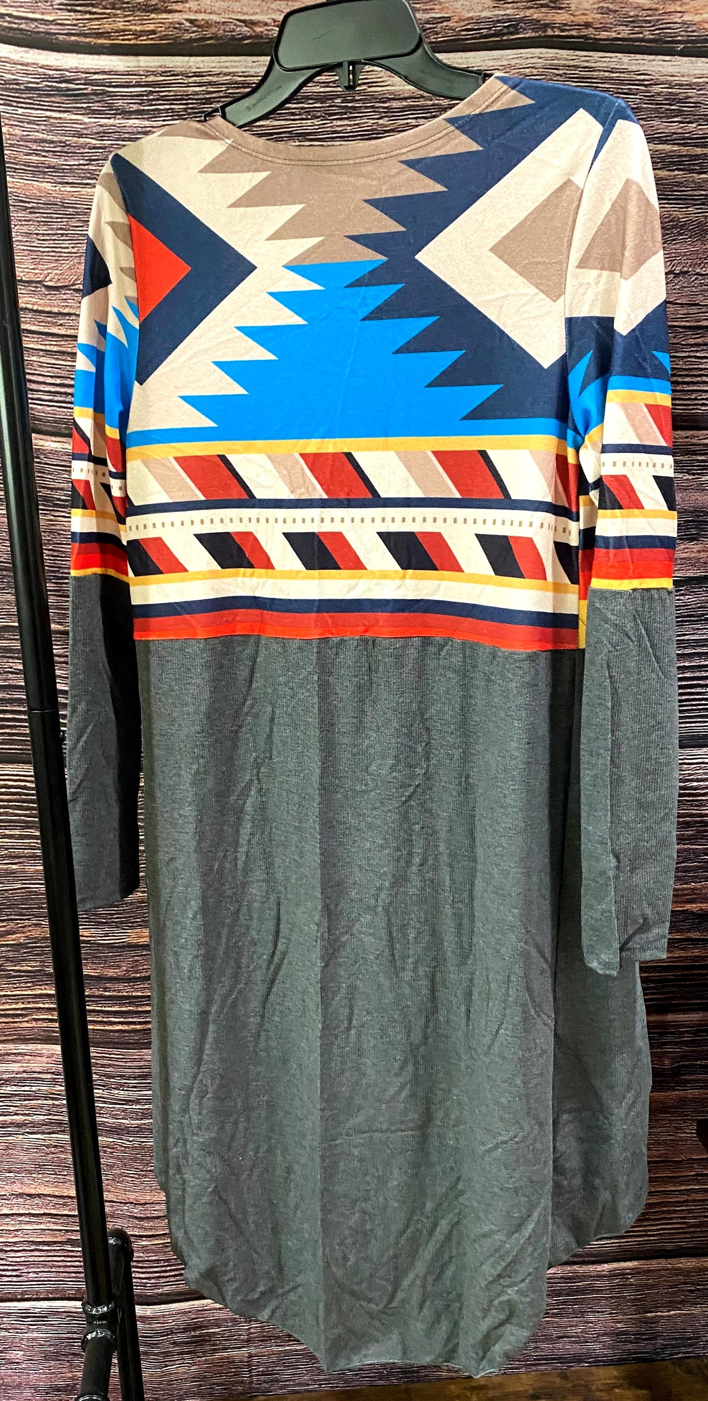 Tribal Printed Open Front Cardigan