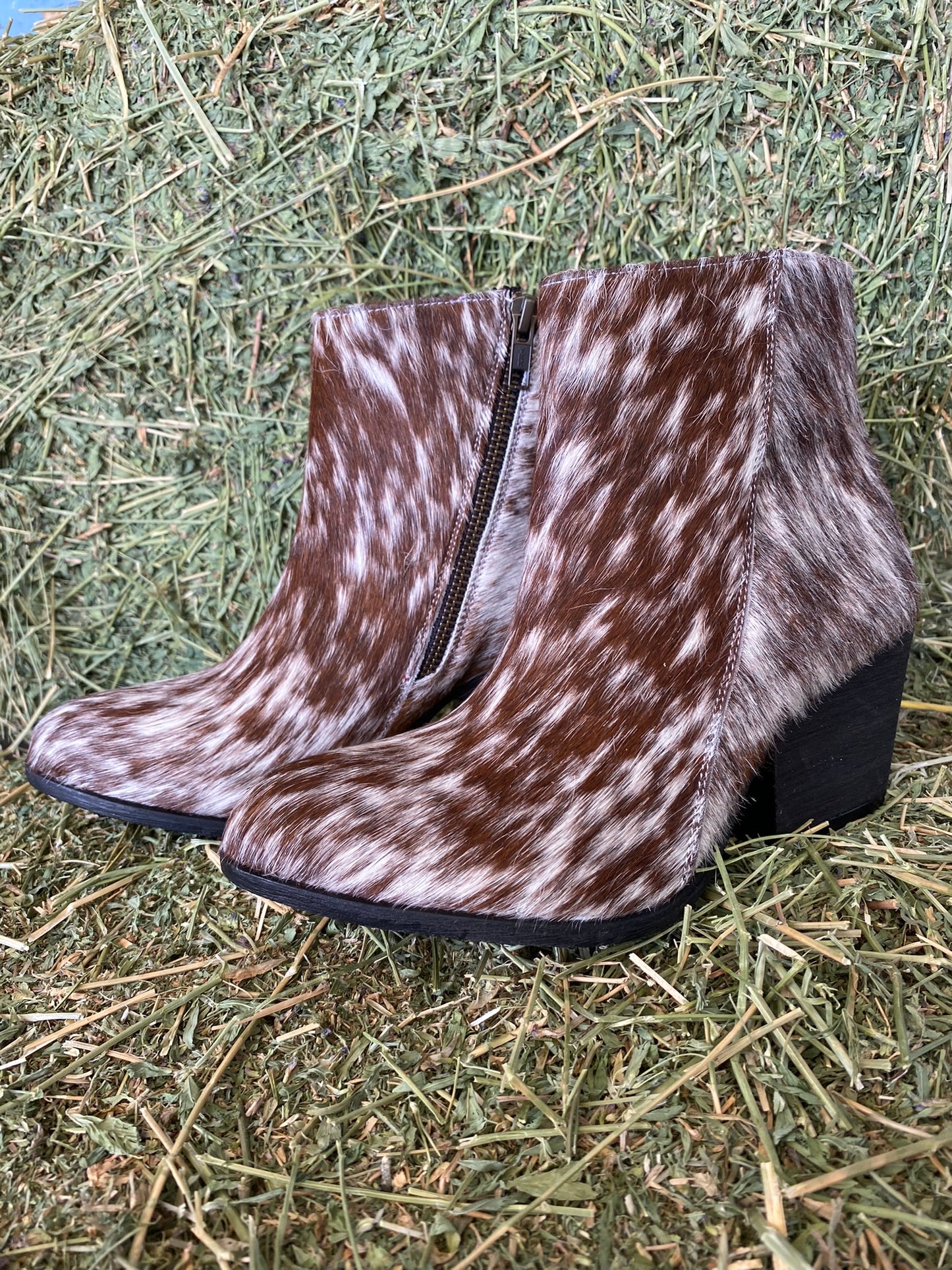 Cowhide Booties