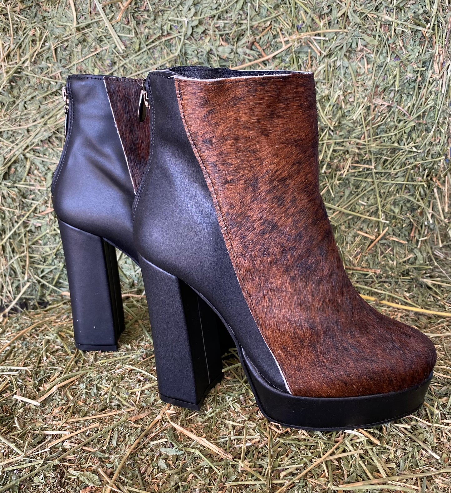 Cowhide Platform Boot