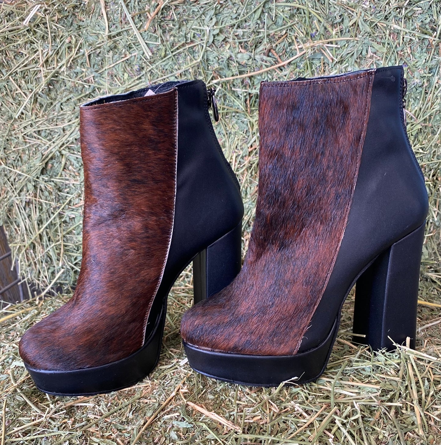 Cowhide Platform Boot