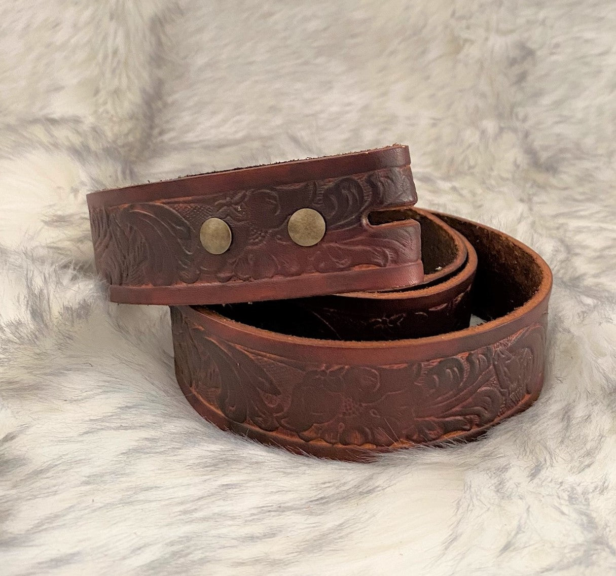 Tooled Leather Belt