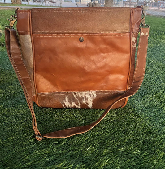 Brindle Cowhide Crossbody