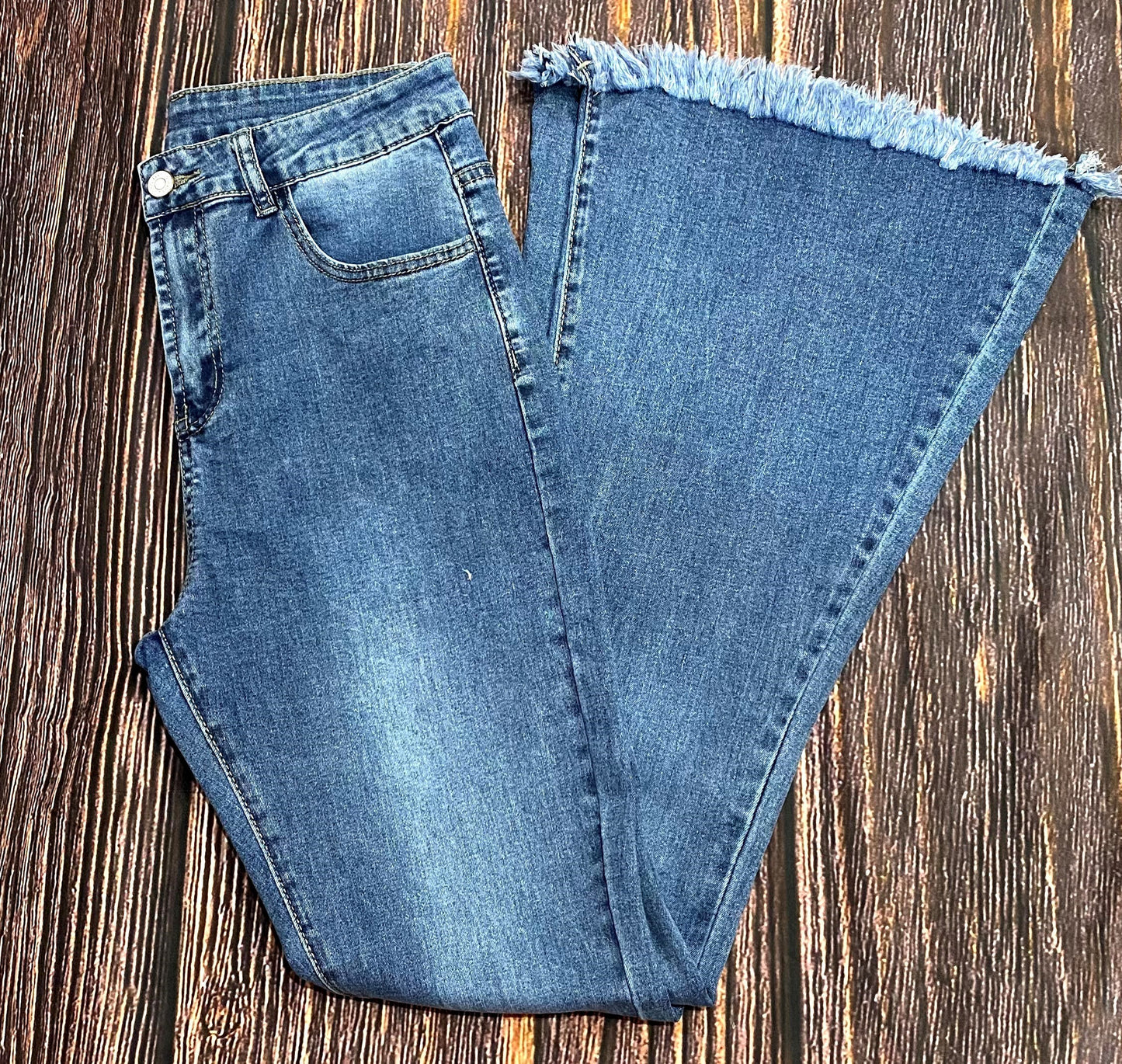 High-Waist Blue Jeans