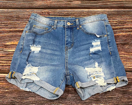 High Waist Ripped Shorts